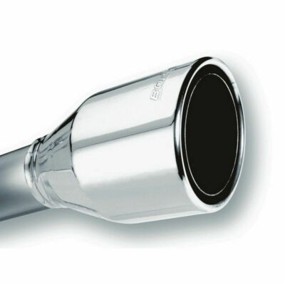 Borla 2.5'' INLET 4.5'' Round Rolled Angle Cut Phantom x 7.75'' EMBOSSED 20247