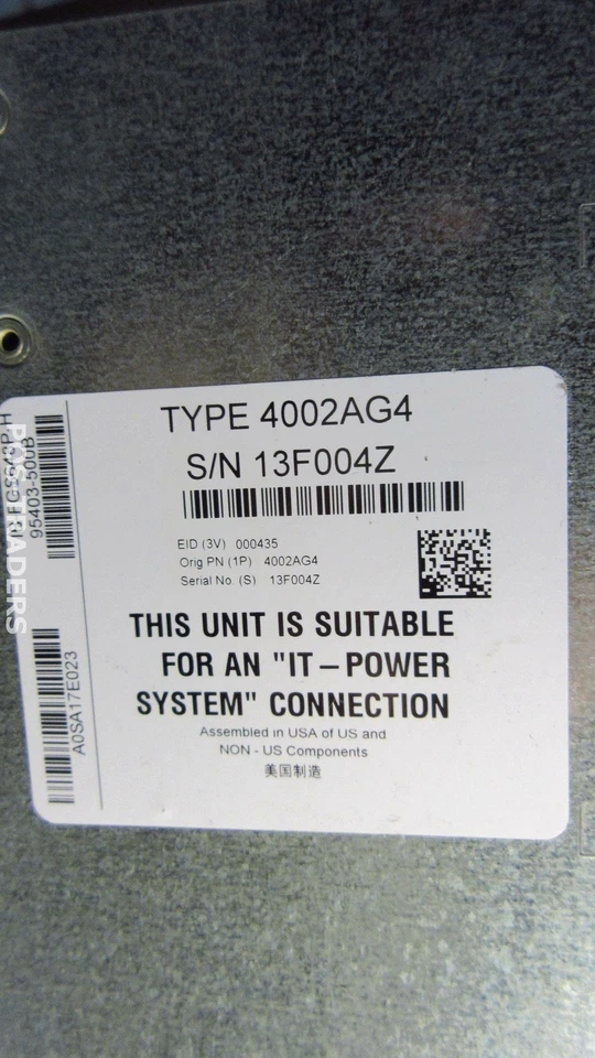 IBM 4002AG4 SWITCH B48G Switch L3 MANAGED 48 X 10/100/1000 INCL 2x 32003-000 PSU - Image 4 of 4