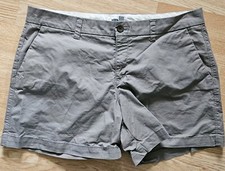 Old Navy Sz 12 Womens Grey Shorts Everyday Chino Flat Front Cotton