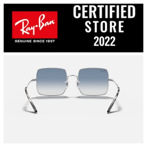 Gafas Ray Ban RB1971 91493 Silver Squere Gradient Blue 54-19 Nuevas - Imagen 5 de 6