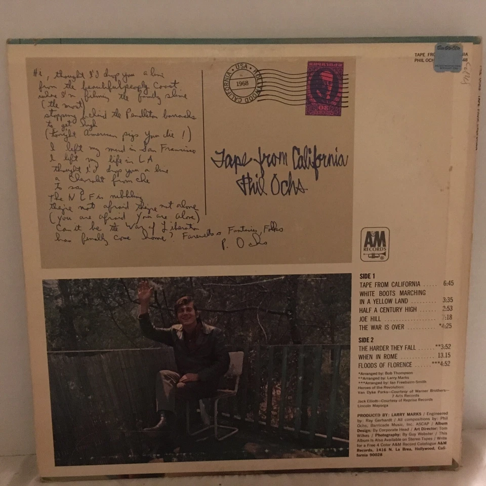 Vinyl Record LP Phil Ochs Tape from California Foto 2 de 4
