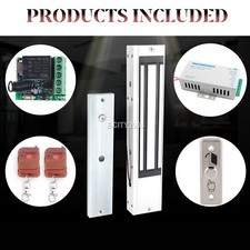 Door Access Control Kit 280kg/600lb Electric Magnetic Lock Entry Exit Kit 12V