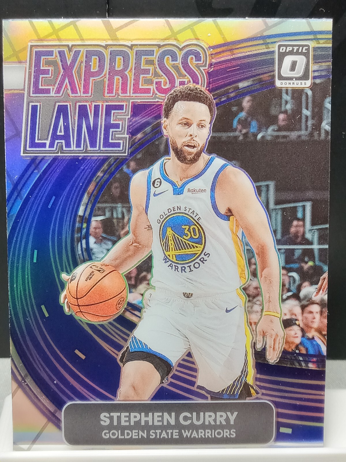2022-23 Optic Express Lane Silver Prizm #2 Stephen Curry Golden State Warriors