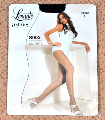 Damen Strumpfhose Größe M 38 SCHWARZ Levante Calze 30den NEU
