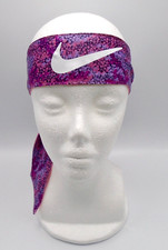 Nike Dri-Fit Youth Printed Head Tie Reversible Salt Pink/Rush Pink/White OSFM