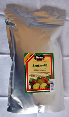 1 kg  Senfmehl, gelb - Senfpulver - Senf gemahlen 1000g von GEKO        # 5411