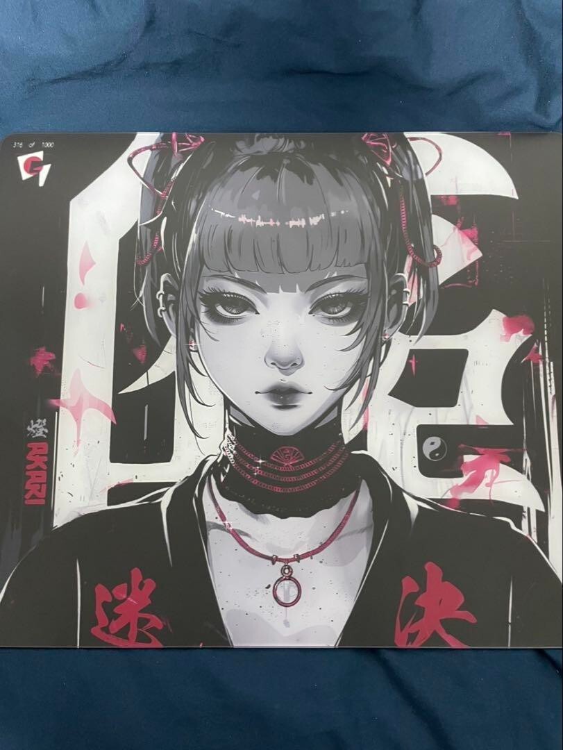 GLSSWRKS Akari Premium Glass Mousepad Gaming Mousepad Red Japan