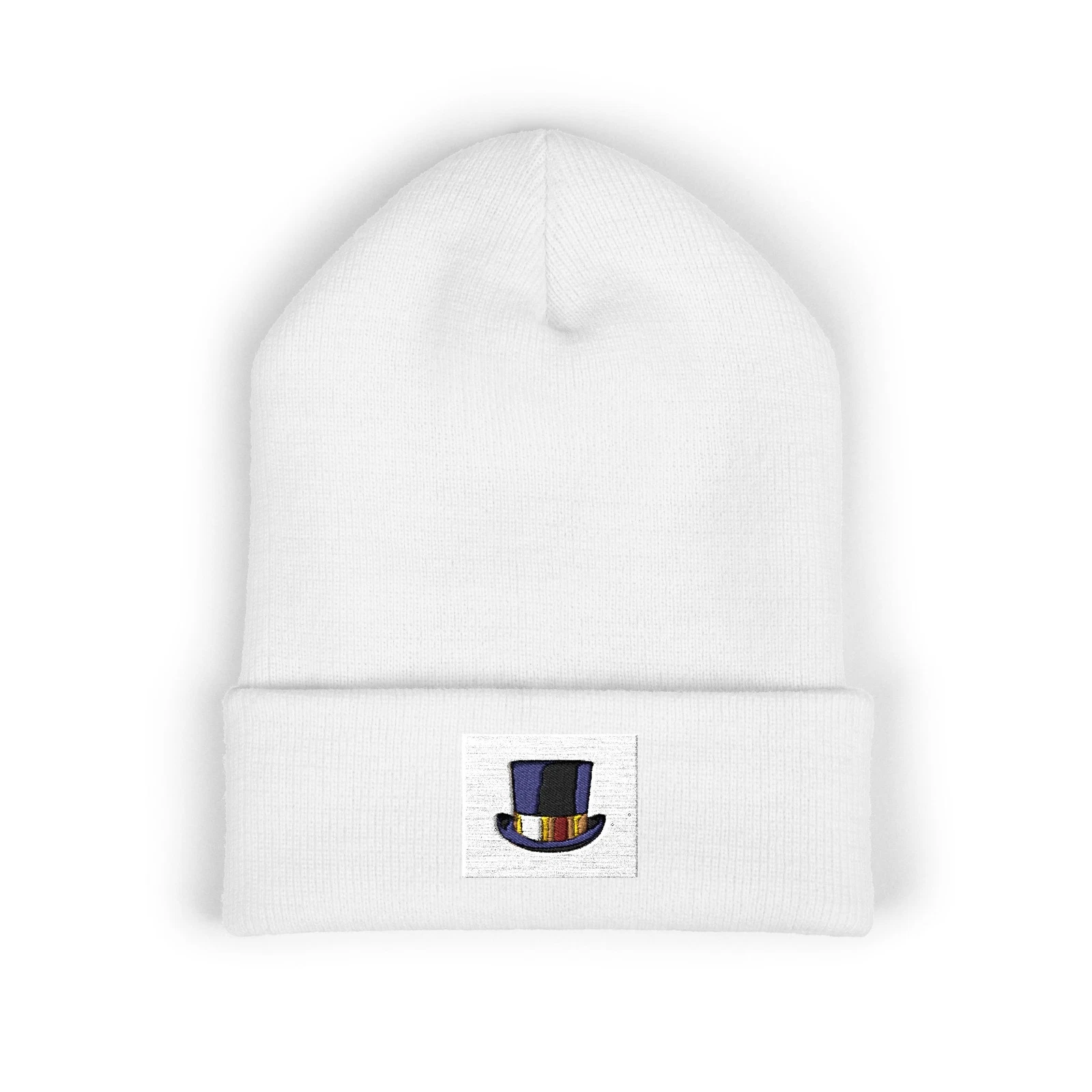 Classic Cuffed Beanie with Embroidery, Cozy Winter Accessory