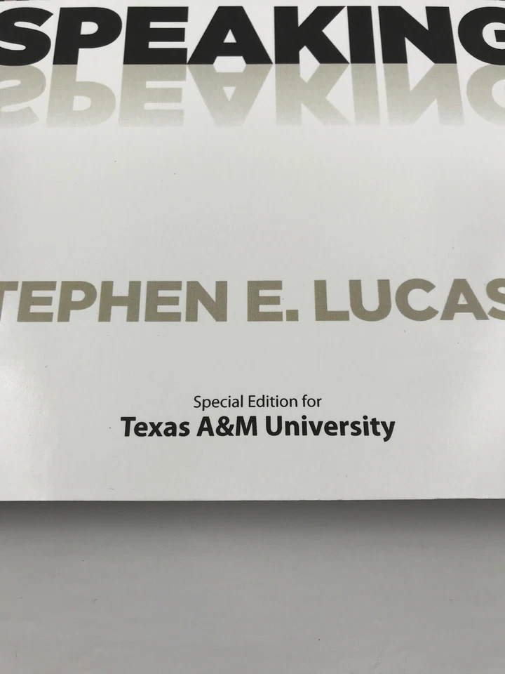 ART OF PUBLIC SPEAKING CUSTOM A&M by Stephen Lucas book special edition - Image 2 of 4
