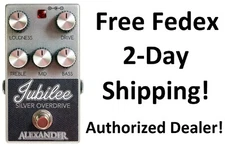New Alexander Jubilee Silver Overdrive Guitar Effects Pedal
