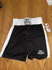 LONSDALE MENS BOXING SHORTS BLACK SIZE MEDIUM NWT