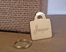 GENUINE GOLD PLATED Dog Cat Pet Identification Name Tags-Custom Engraved ID Tag