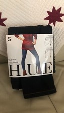 HUE SMALL Women's Ultimate Stretch Denim Legging Black Denim NEW WITH TAGS