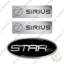 Fits Star EV Sirius Decal Kit Golf Cart Utility - 7 YEAR OUTDOOR 3M VINYL!