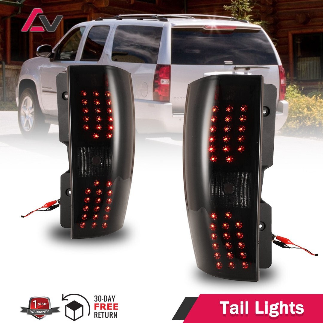LED Tail Lights Pair For 2007-2014 Chevy Suburban & Tahoe – Smoke Lens, DOT/SAE Certified 12 thumbnail image
