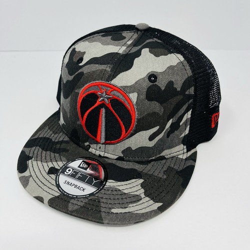 New Era 9FIFTY NBA Washington Wizards Mens Snapback Hat Cap Gray Black Camo NWT