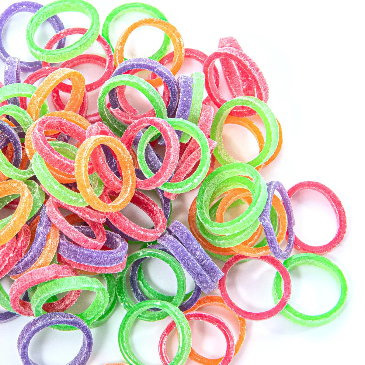 100/PK Dental Orthodontic Intraoral Elastic Rubber Bands Neon  Light/Medium/Heavy