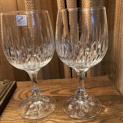 Schott Zwiesel Crystal BUCKINGHAM Vertical Cuts - Set of 2 WATER GOBLETS
