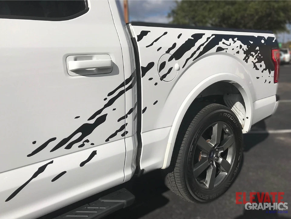 Calcomanías adhesivas gráficas de vinilo rayas laterales de terremotos 2009-2020 para Ford F150 Foto 4 de 4