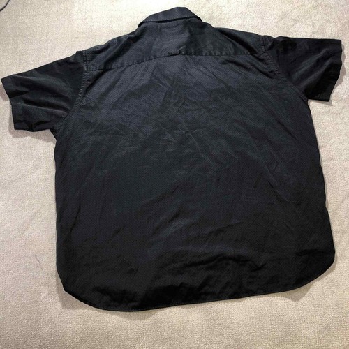 Camicia da uomo Luchiano Visconti 4XL nera maniche corte tessuto testurizzato - Foto 4 di 9