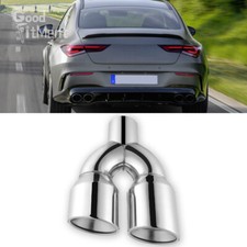 2.5" Inlet 3.5" Outlet 9.5'' Dual Exhaust Pipe Tips For Mercedes-Benz CLA AMG GT