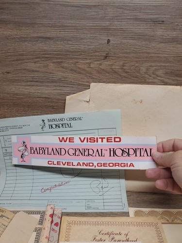 Vintage CPK Babyland General Hospital Cabbage Patch Kids Paperwork Bumpersticker - Picture 7 of 23