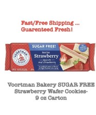 Galletas de oblea de fresa sin azúcar Voortman Bakery - Paquete de 9 oz ENVÍO GRATUITO