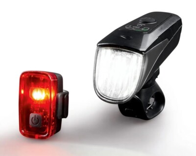 Crivit Fahrrad Leuchten Set LED Fahrradbeleuchtung Licht 15/30/70 Lux