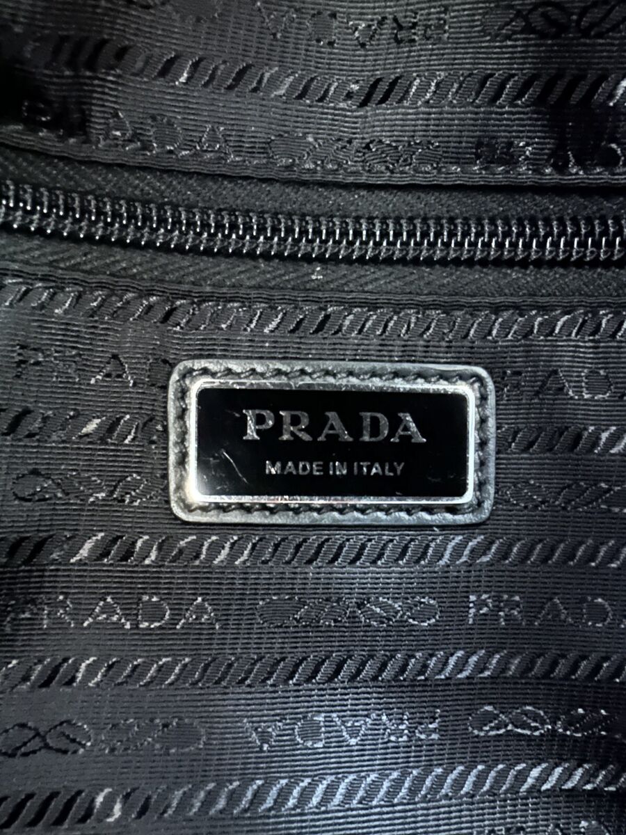 PRADA Black Re Nylon Leather Shoulder Strap Backpack Unisex PRADA Black Re Nylon Leather Shoulder Strap Backpack Unisex