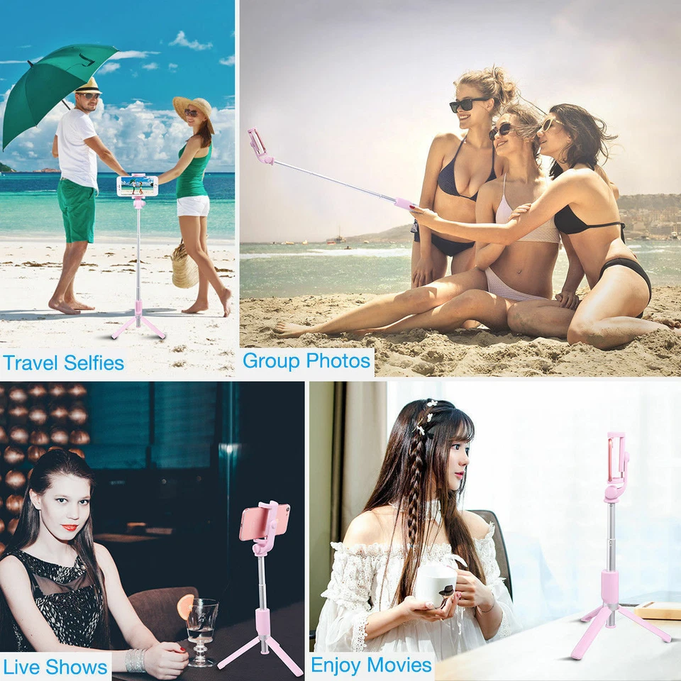 Selfie Stick Tripod Bluetooth Wireless Remote Cellphone Mount Holder Stand  - Image 4 of 4