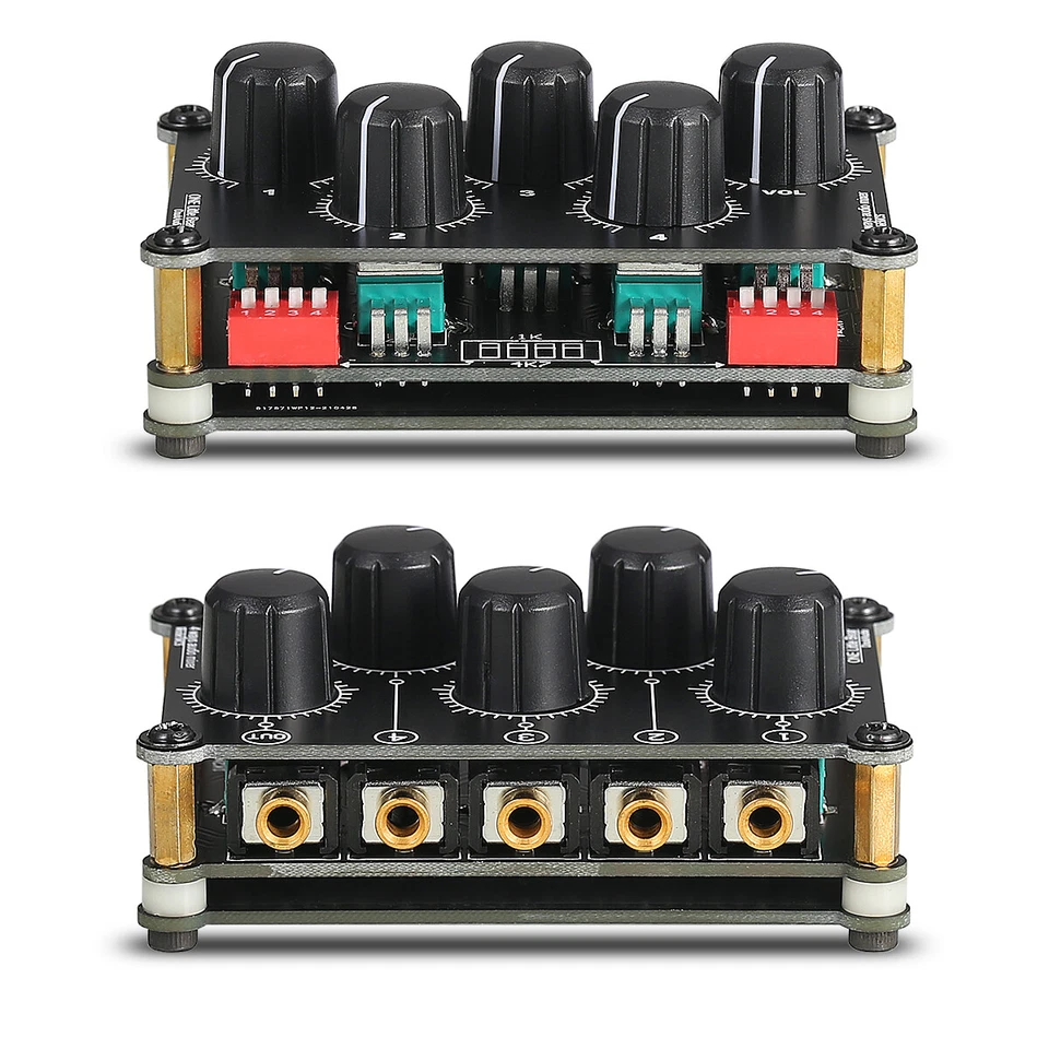 Mini 4 Kanal Line Mixer Live Studio Aufnahmen Passiv Stereo Analog Audio Mixer - Bild 3 von 4