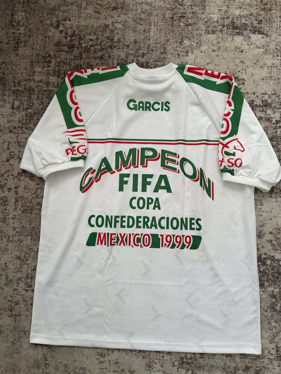 Garcis Mexico FIFA Confederations Cup 1999 Jersey XL White
