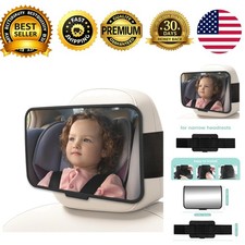 Baby Car Mirror Rear-Facing Car Seat Mirror Fixed Headrests Black