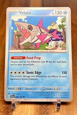 Veluza 045/142 Uncommon Near Mint Scarlet & Violet Stellar Crown Pokemon