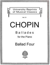 Ballades for the Piano in 4 Volumes Library of Musical Classics Vol. 31 4 St..