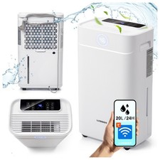 WISSER Luftentfeuchter 20L/24 h Raumentfeuchter Entfeuchter 50m&sup2; Wassertank 5,1L