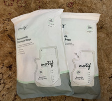 2 Motif Medical Breastmilk Storage Bags Clear BPA-Free Freeze Safe 200 total
