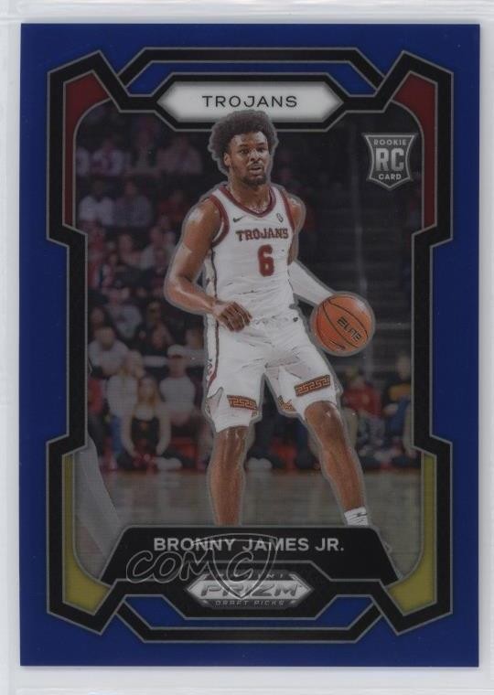 2024-25 Panini Prizm Draft Picks Blue Prizm /199 Bronny James Jr #86 1i98