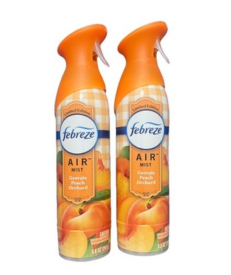 2x Febreze Air Effects Odor-Fighting Air Freshener Georgia Peach Orchard 8.8 OZ