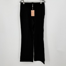 Quince Ultra-Stretch Ponte Boot Cut Pants in Black size M Petite Women's NWT