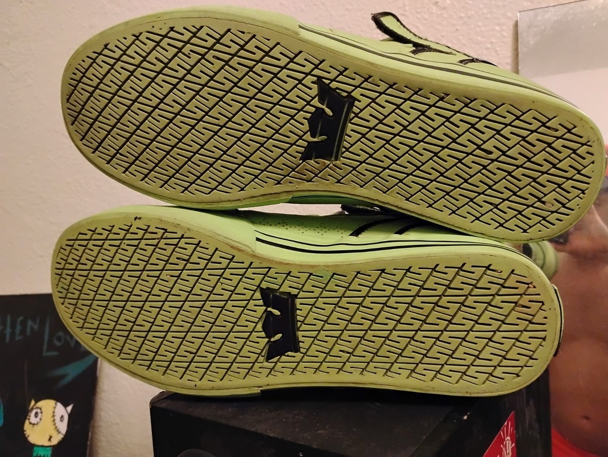 ULTRA RARE SUPRA VAIDER NICKELODEON GREEN HIGH TOP SHOES!!! JUSTIN