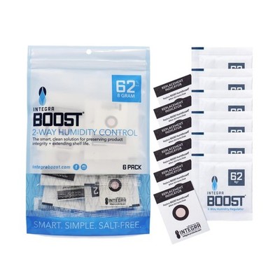 Integra Boost 62% RH Level - 8 Gram Size - Two-Way Humidity Control... Fast Ship