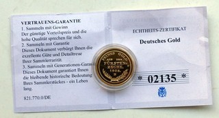 Deutsches Gold Preuß. Gold Dukat 1803 Replik vergoldet
