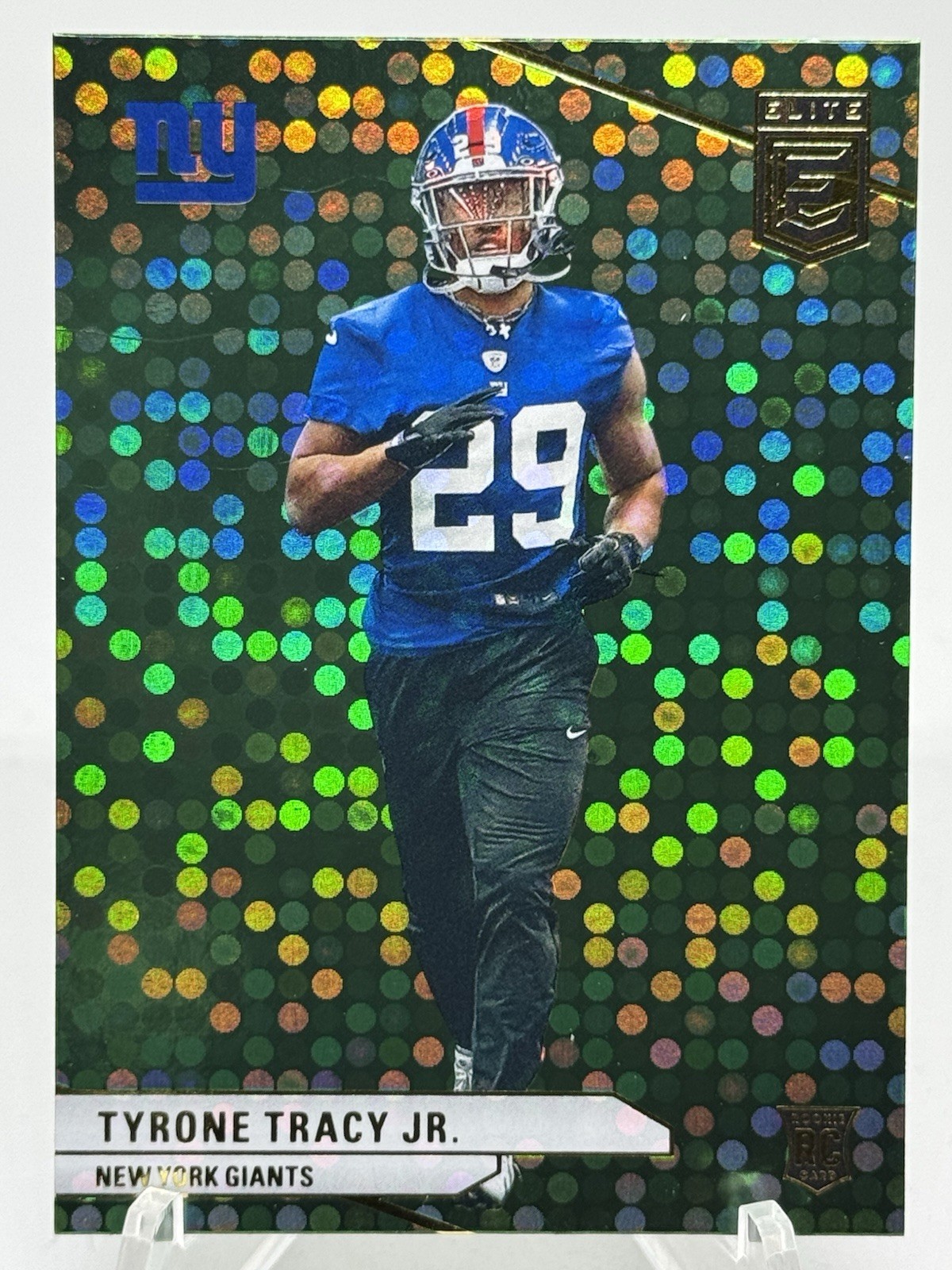 Tyrone Tracy Jr. 2024 Donruss Elite #144 Green Disco Parallel Rookie RC Giants