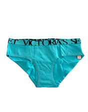 Victoria's Secret Logo Cotton Hiphugger Panty Blue Water