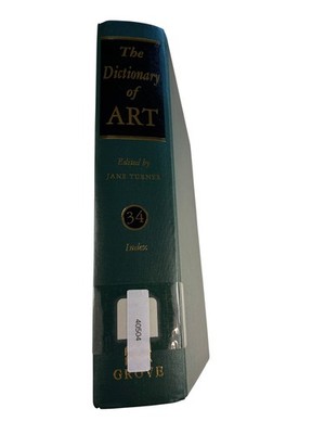 Dictionary of Art Index Jane Turner 2002 Reprint Grove Macmillan Index Volume 34