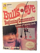 Vintage Bulls Eye Beginning Consonants 28 Card Game Set Ages 6 COMPLETE / READ
