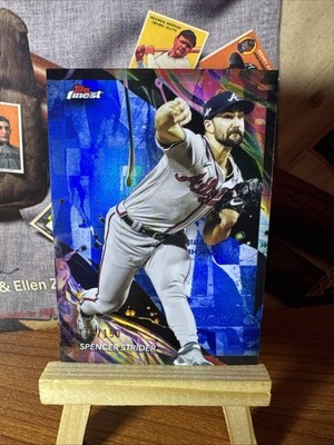 2024 Spencer Strider Topps Finest Uncommon #181 Blue Refractor /150 Hot SSP!
