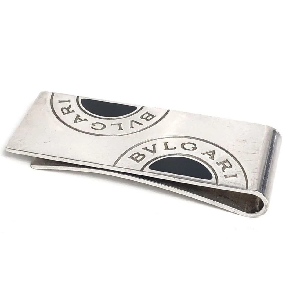 Clip de dinero BVLGARI Bvlgari para hombre plata 925 negro artículo usado para hombres Japón Foto 2 de 4