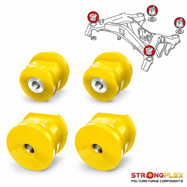 strongflex Kit Busches Sport FüR Hintere AchsträGer Mercedes CLK W208 (Gelb)-image